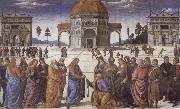 Pietro Perugino Christ giving the Keys to St.Peter Germany oil painting artist